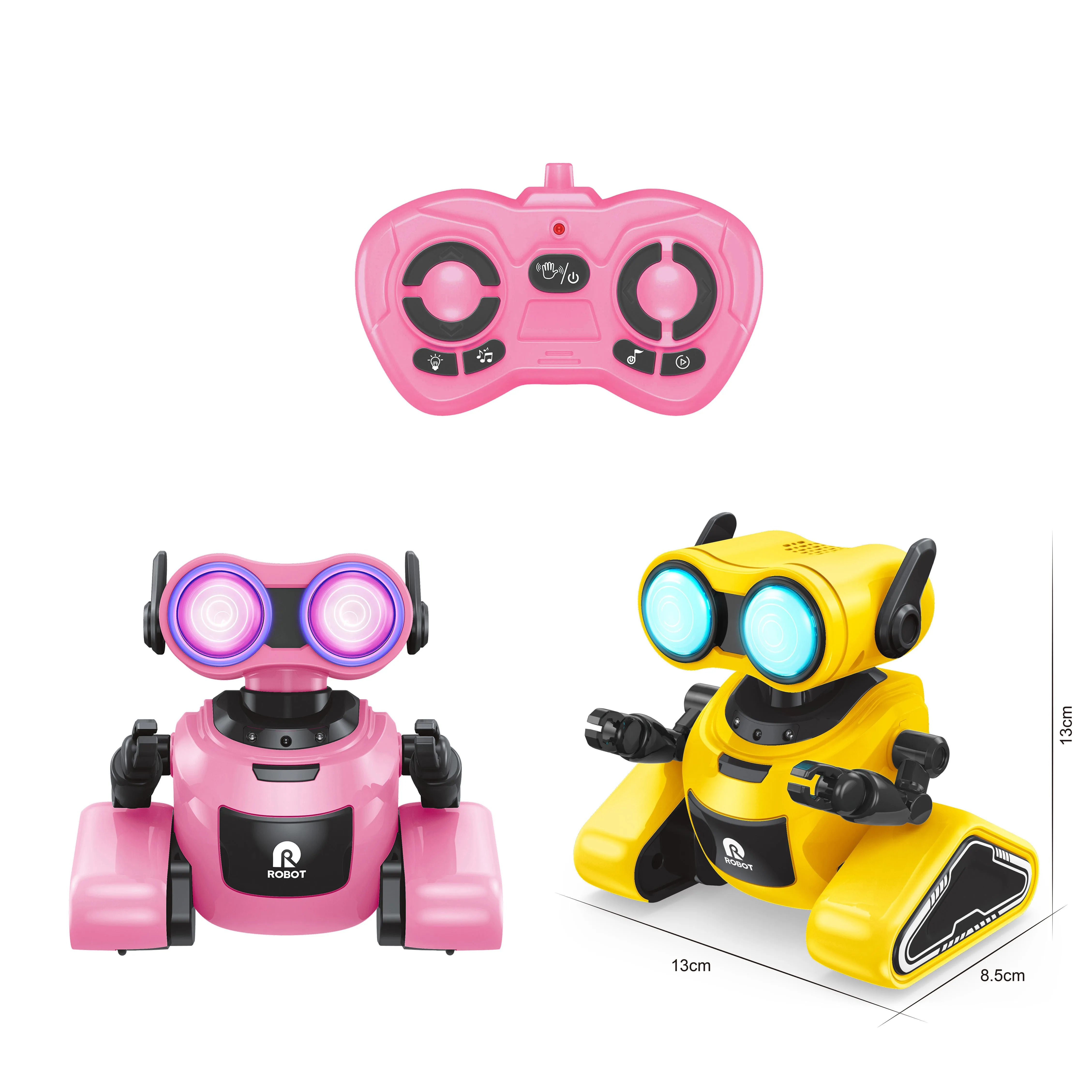2024 New Interactive Mini Space RC Smart Electric Robot 2.4GHz Remote Control Model Kids Featuring Light Music Durable Plastic