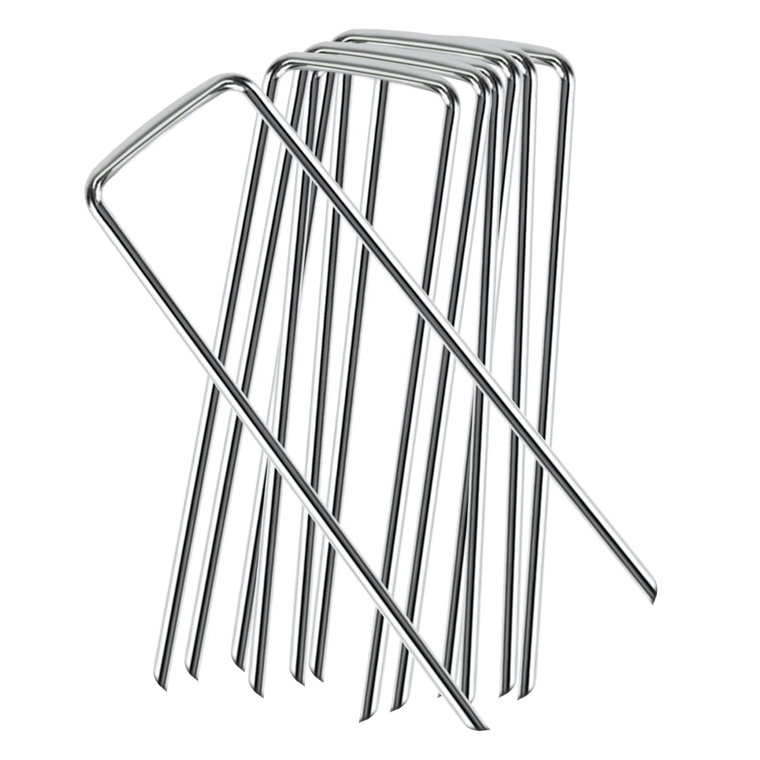 Heavy Duty U Shape Garden Stakes Staple Turf nails Securing Pegs Pins Anti-Rust For Securing Weed