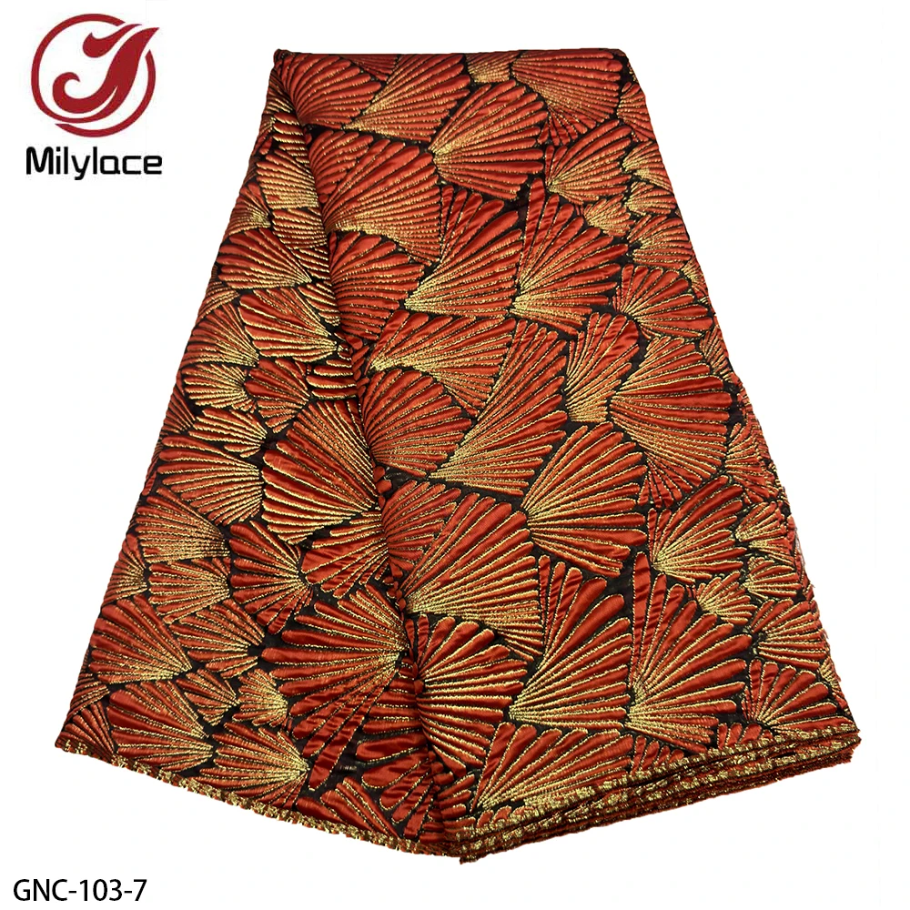 African Bridal Brocade Embroidery Jacquard Organza Lace Fabric