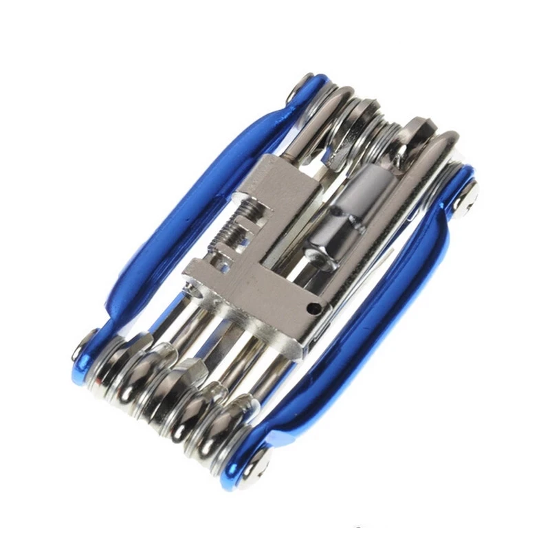 11 In 1 Multifunction Bike Bicycle Cycling Repair Tools set kit + Hex Wrench Screwdriver + Chain Cutter Breaker Yellow R0001