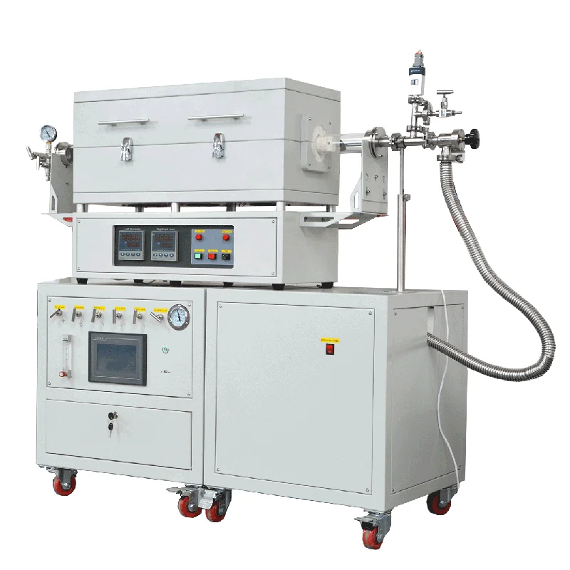 Split chamber design CVD tube furnace with high vacuum degree