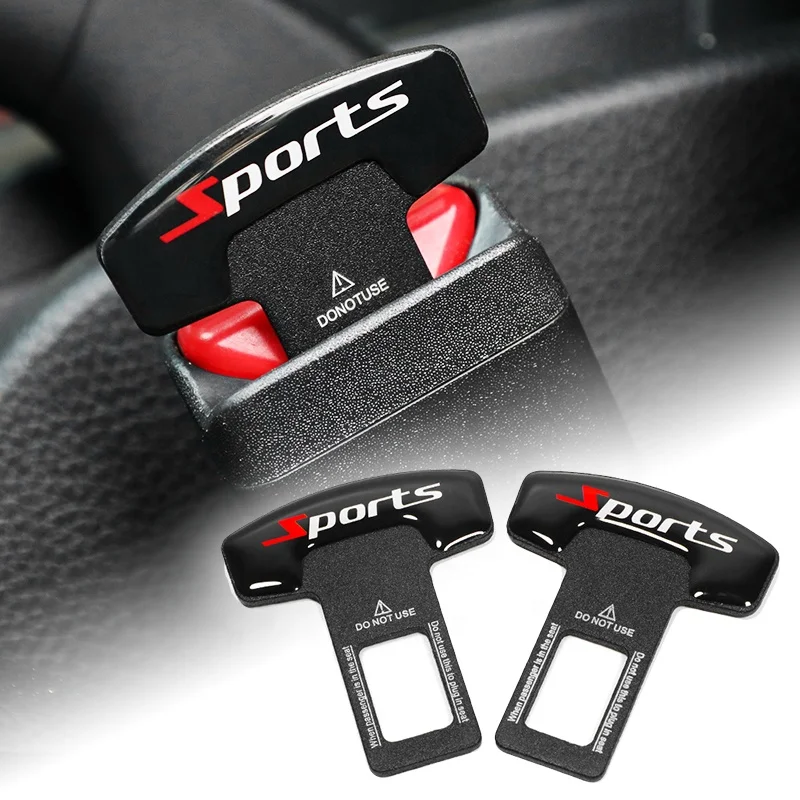 Customized Logo OEM Wholesale Universal Car Auto Metal Seat Belt Buckle  Car Seat Alarm Canceller Seat Belt Silencer