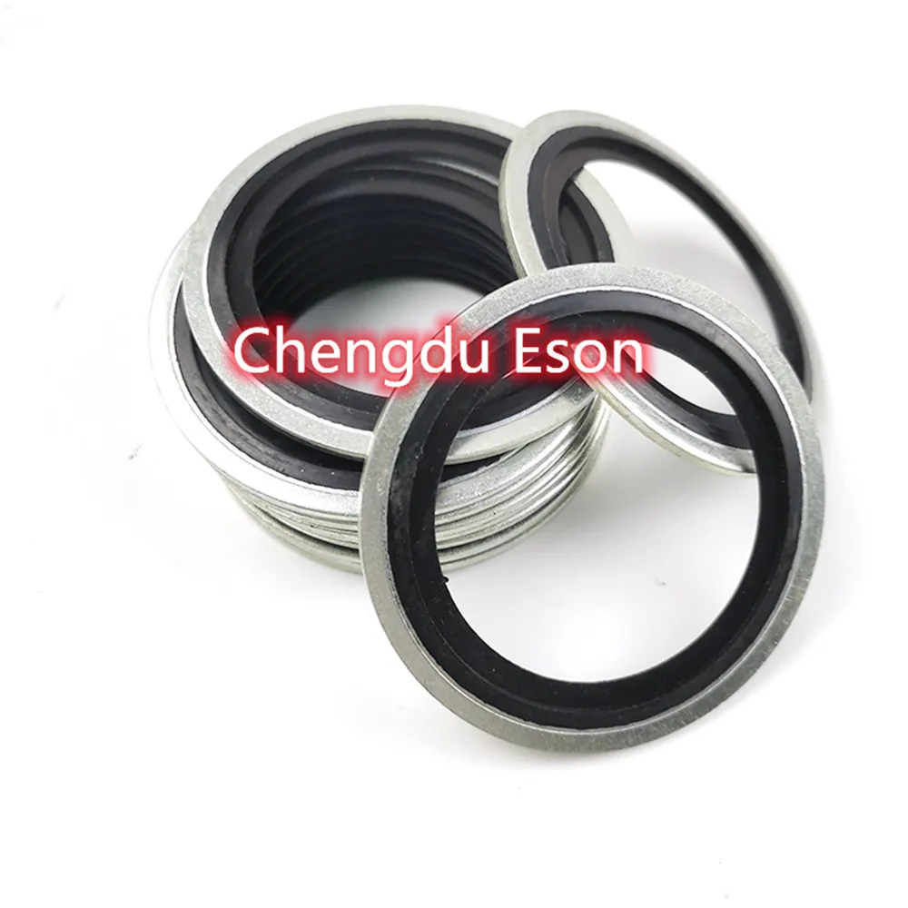 Plain washer for assembly NBR/FKM rubber and metal oil seal