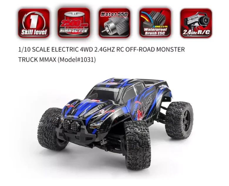 Remo 1031 1:10 scale eletronic RC CAR 4WD 2.4GHZ RC off-road monster Truck MMax remote high speed car toys for kids