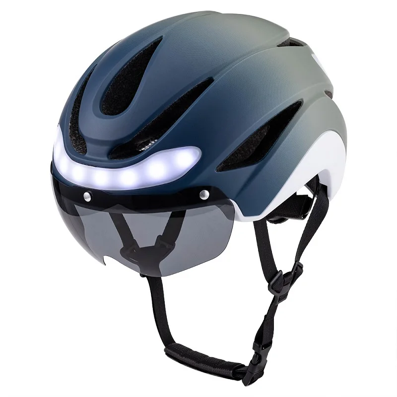 New Fashion Multi-Color Helmet with Integrated Turn Signals for Night Cycling New Fashion LED Helmet for Night Riding Safety