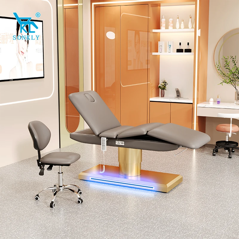 SONKLY 3 Motors Massage Elastic Eyelash Extension Bed Electric Lash Bed Beauty Bed Cover Spa Fits Tables Massage Table