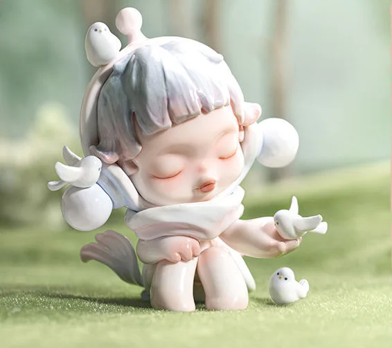 JM Wholesale Exciting Macaron Pop Mart Labubu PVC Blind Box Popart Skullpanda Crybaby Powerpuff Girl in Warmth Toys