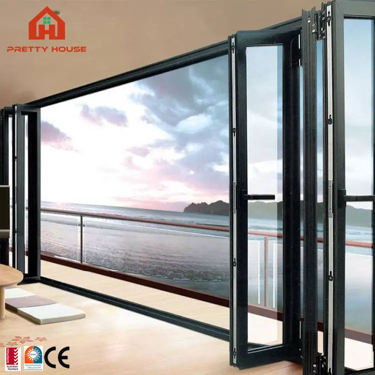 Hotel office aluminum accordion sliding doors