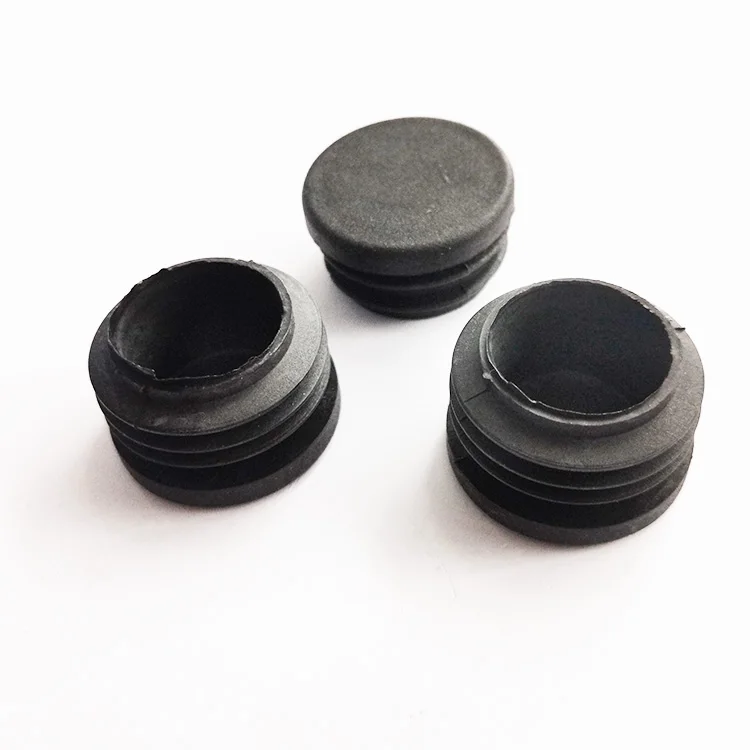 supply Round Tubing Black Plastic Insert Plugs 38mm plastic round pipe plug Furniture plastic pipe end plug