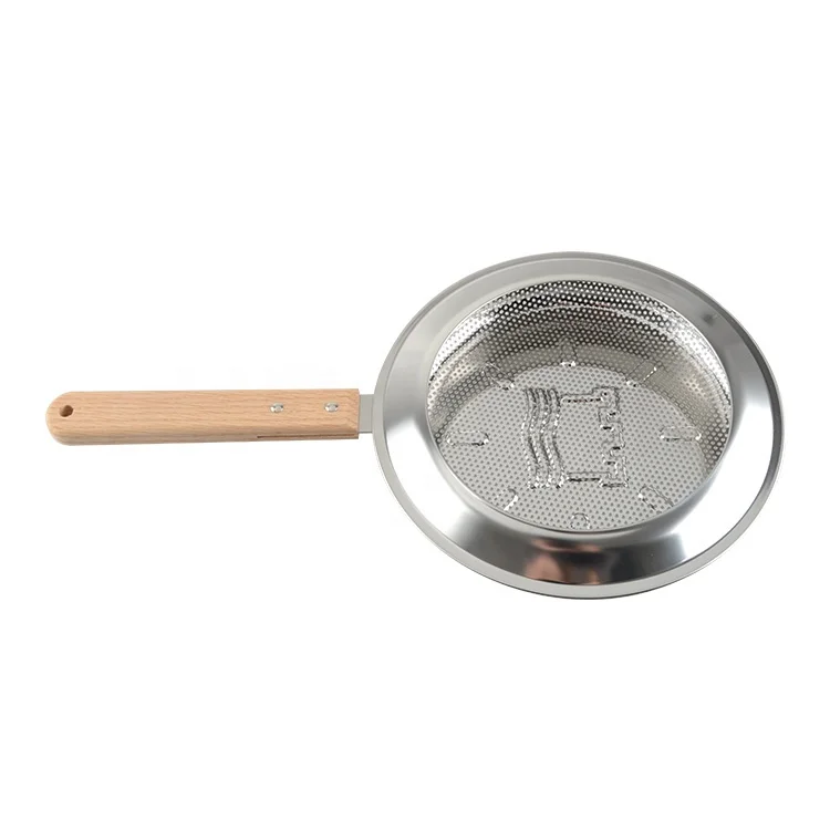 Cafemasy Korean Style Stainless Steel Coffee Roaster Bean Net With Wood Handle Coffee Bean Baking Cage