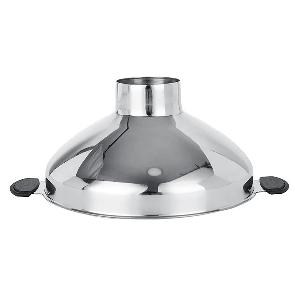 Large Spout Stainless Steel Jam Funnel,Easy Grip Handle Flour Jam Funnel Filter