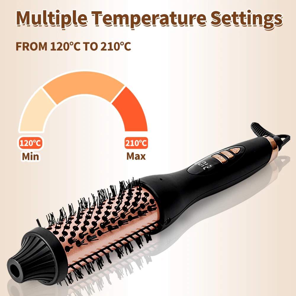 Professional 1000W Portable One-Step Hair Dryer And Styler Portable Blow Dry Styling Hot Air Brush Mini LED Hair Dryer Brush