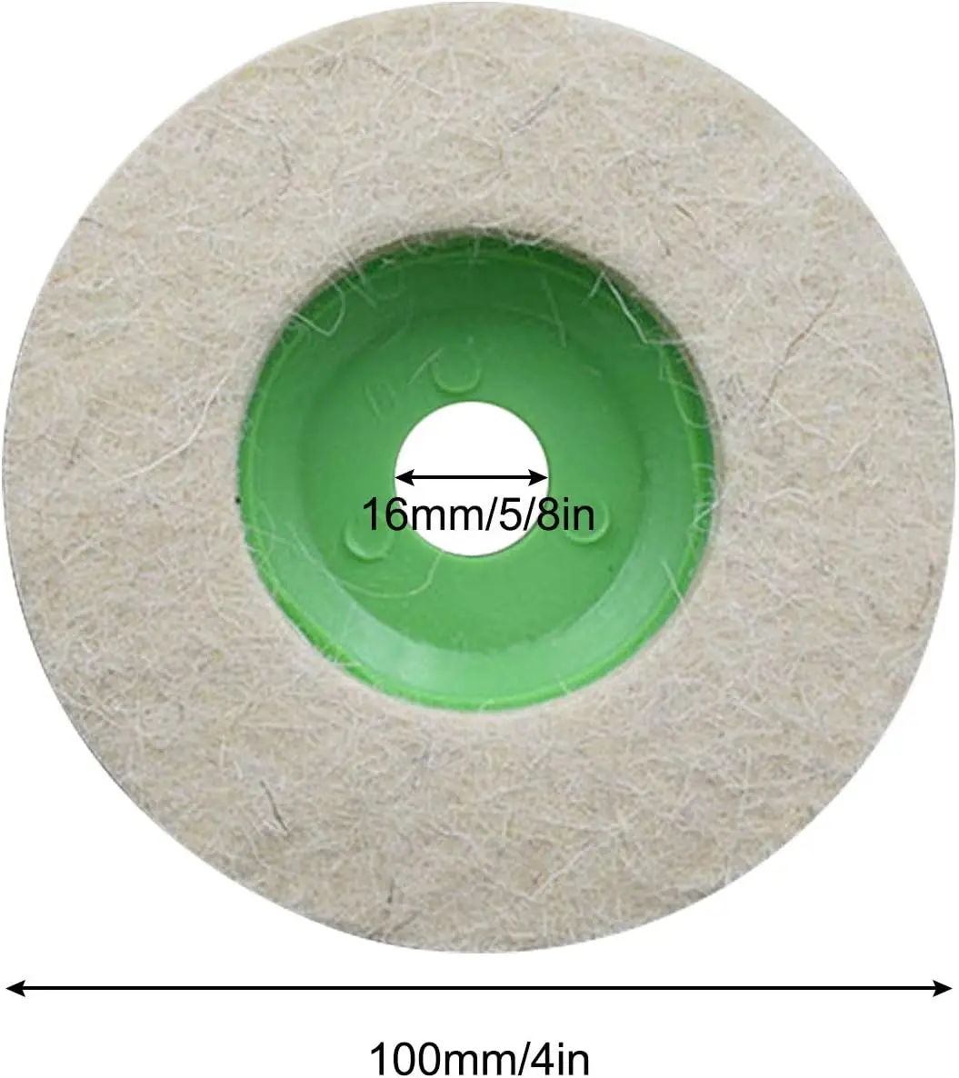 PEXMIENTAS 100mm Abrasive Tool Disc Wool Buffing Pads Polishing Buffing Wheel for Polishing Glass Ceramics Plastic Metal Marble