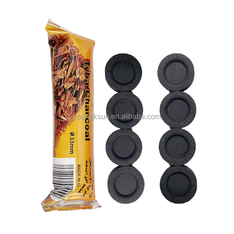 YKS 33mm 40pcs per box hookah charcoal tablets shisha coconut coal