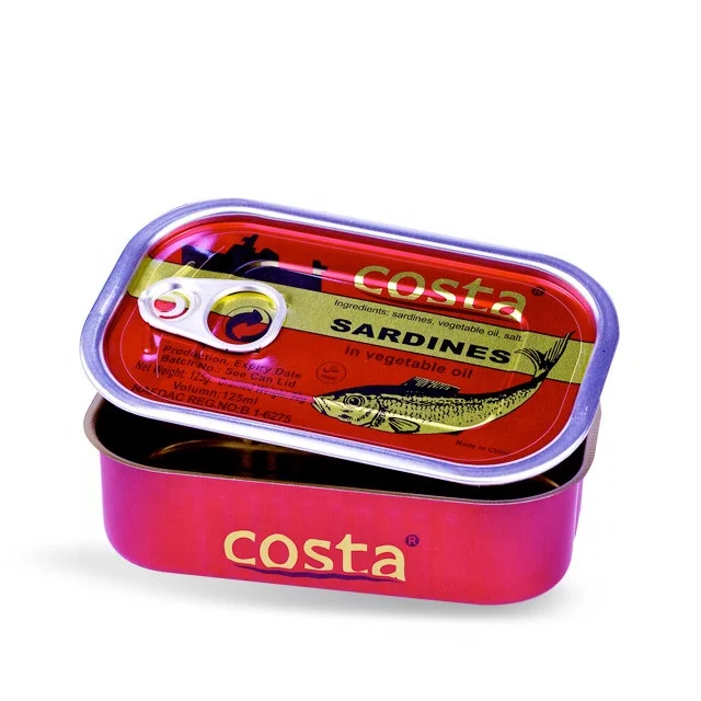 easy open 2 pc TFS empty 1/4 club cans for sardines