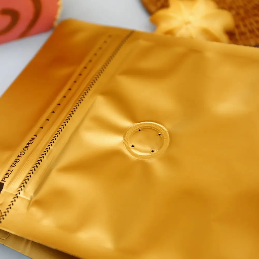 Stand Up Side Gusset Compostable Black Blue Green White Recyclable 250g Zipper Coffee Bean Coffee Bags with Valve and Zipper