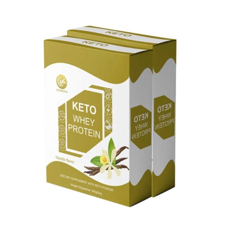 Lifeworth best benefits keto drink vanilla powder flavor raw whey protein powder Meal replacement shake