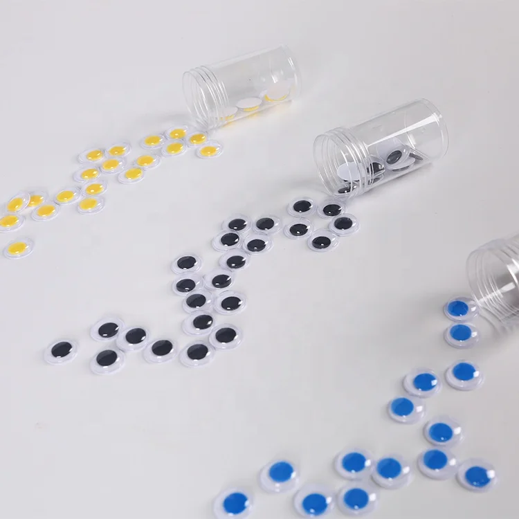 
Wholesale DIY Wiggle Googly Moving Eyes Self Adhesive Moving Toy Plastic Craft Eyes For Toys Plastic 