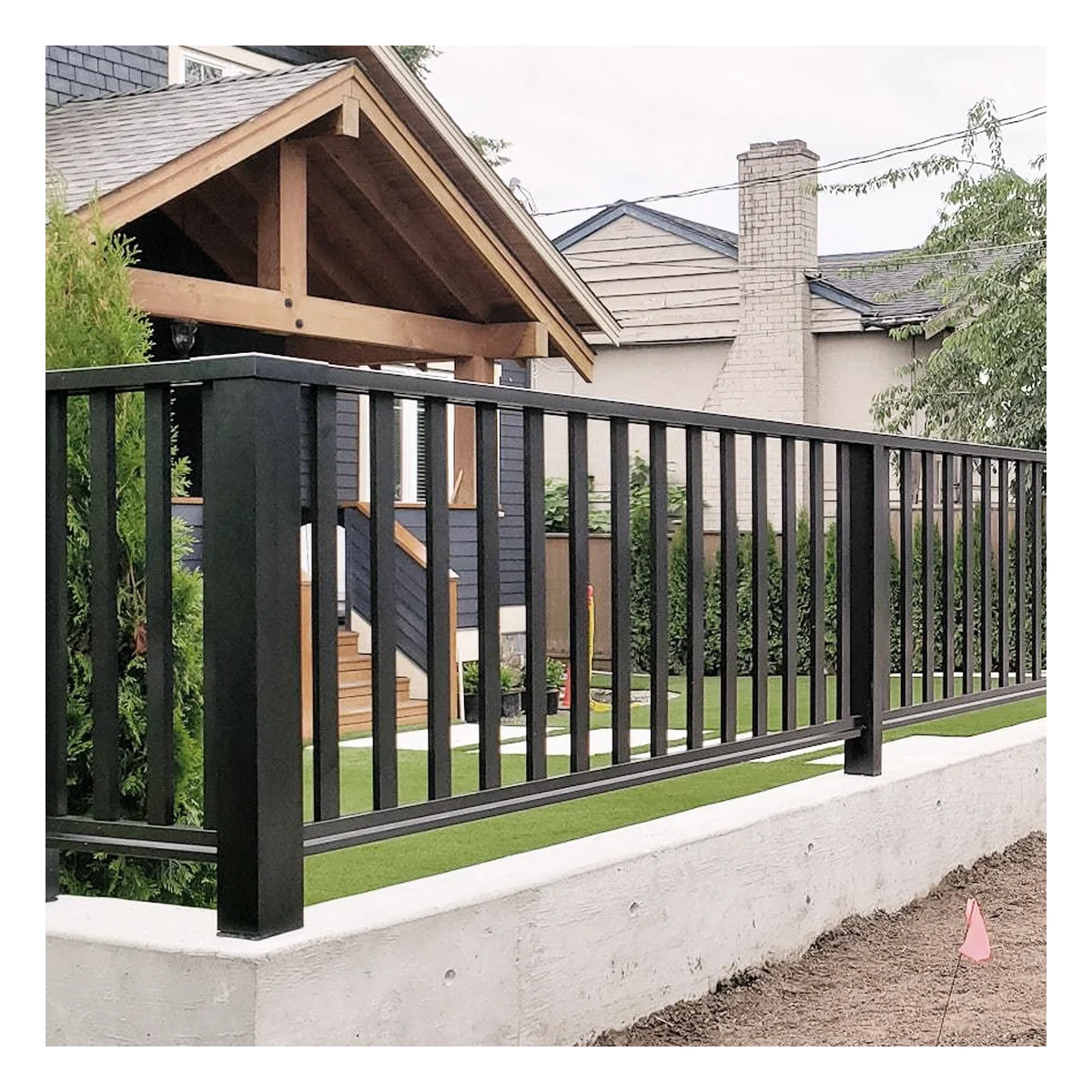 X-KPR High Quality Metal Aluminium Railing Deck Welded Metal Aluminum Railing Outdoor Yard