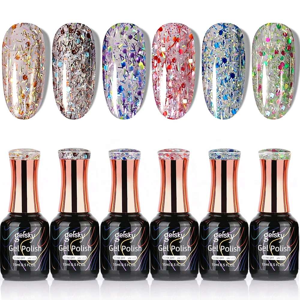 Gelsky Professional Soak Off Uv Gel Nail Polish Reflective Gel Nail Supplies Gel Polish