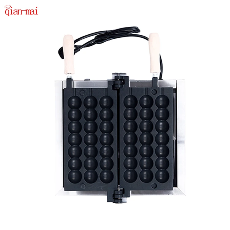 Factory Direct Sale Snacke Machines Cast Iron 3 Stick Hot Dog Waffle Maker Non-Sticking Bubble Ball Shaped Lolly Waffle Machine