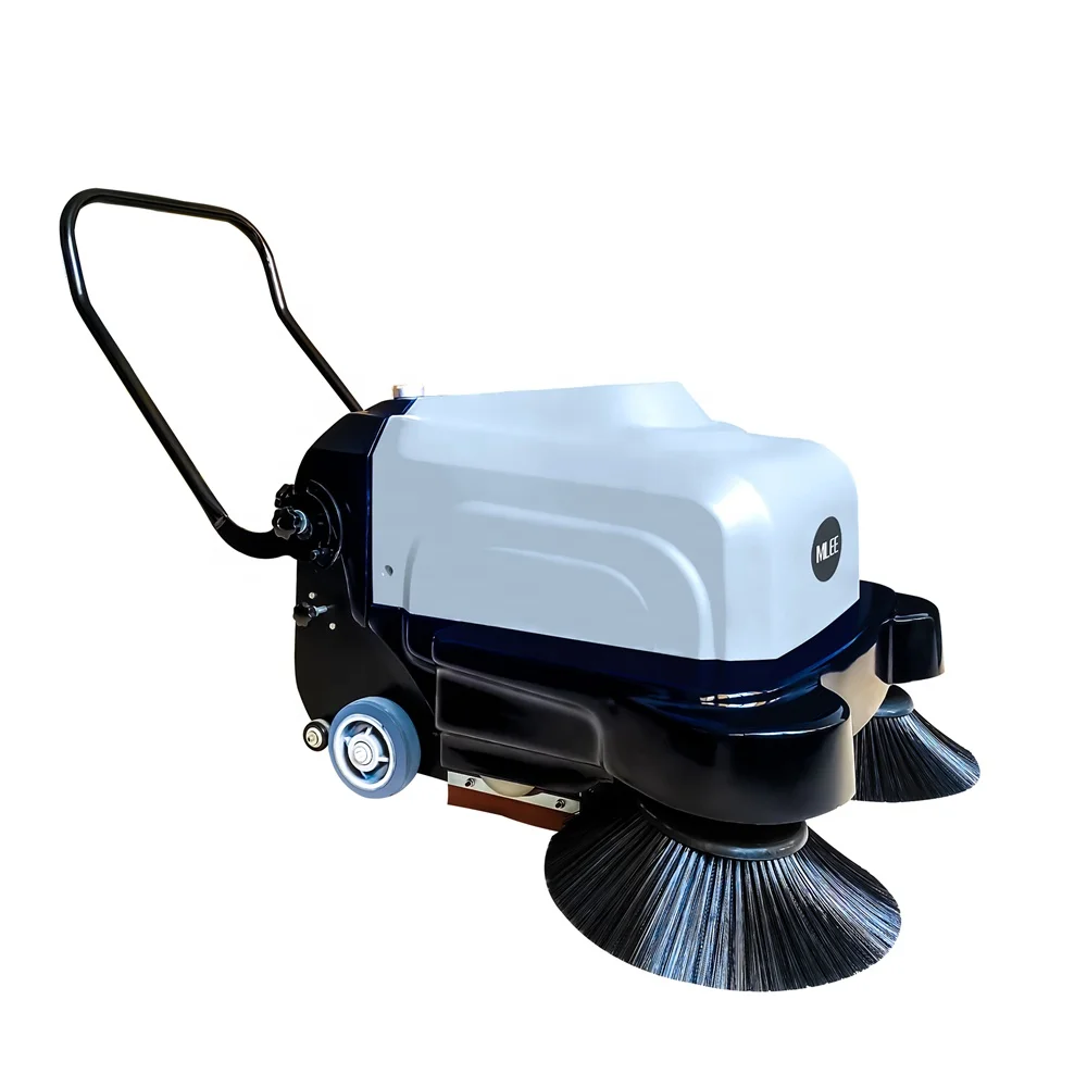 MLEE1000 Industrial Warehouse Hand Push Floor Sweeper with water