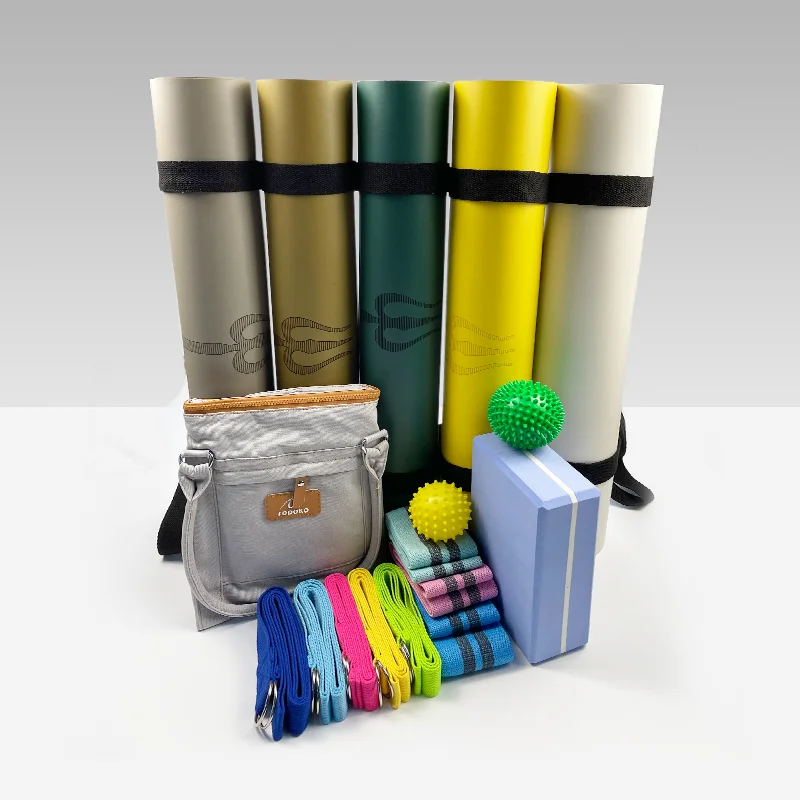 
100% natural organic eco friendly fitness custom non-slip PU rubber yoga mat 