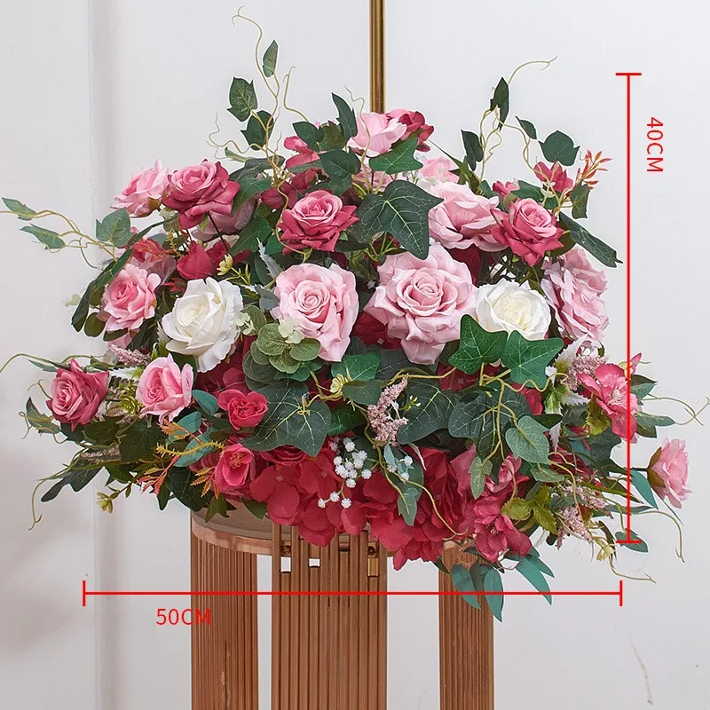European Style New Iron Arch Flower Column Decoration Wedding Dining Table Geometric Shelf Layout Flower Balls