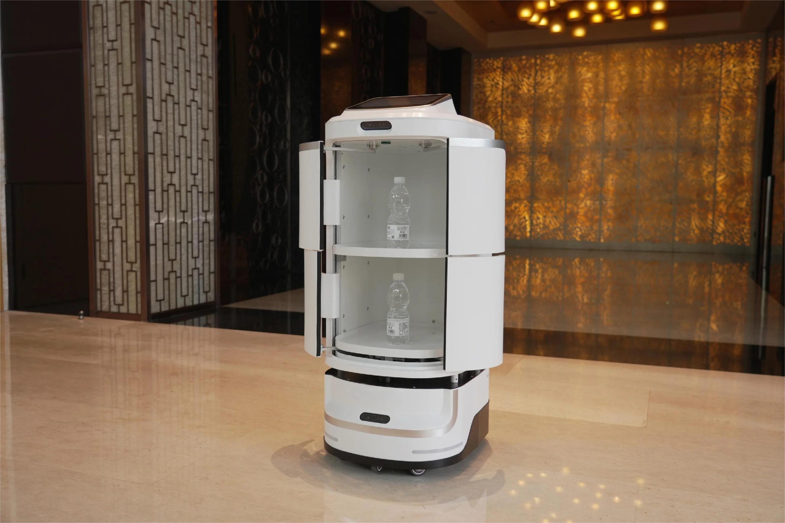 Customized Android-Controlled Hotel Delivery Robot 510*430*1060mm Service Robot with New Features
