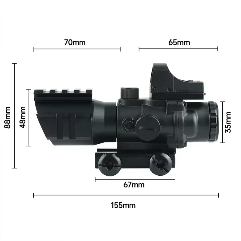 4x32 With HD107 Red Dot Sight Red Optical Precision Tactical Outdoor Shooting Hunting