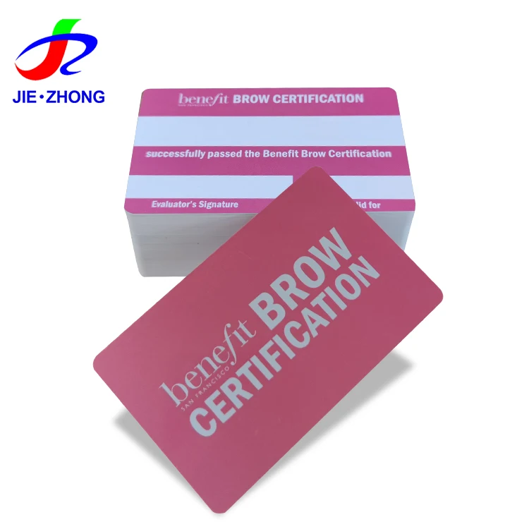 professional Custom Pvc Id Holographic Certificates Authenticity Card With Sticker