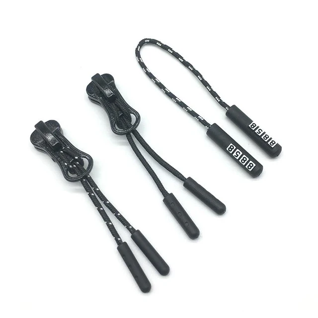 Hengda factory wholesale  Custom Colorful Soft Pvc Woven Zipper Pull Plastic Logo Zipper Puller For Garment, Bag