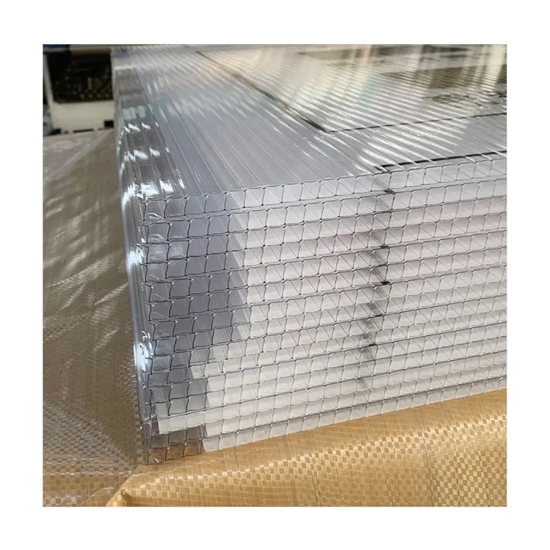 8MM 10MM 12MM polycarbonate cellular roof panel material transparent polycarbonate hollow sheet for greenhouse