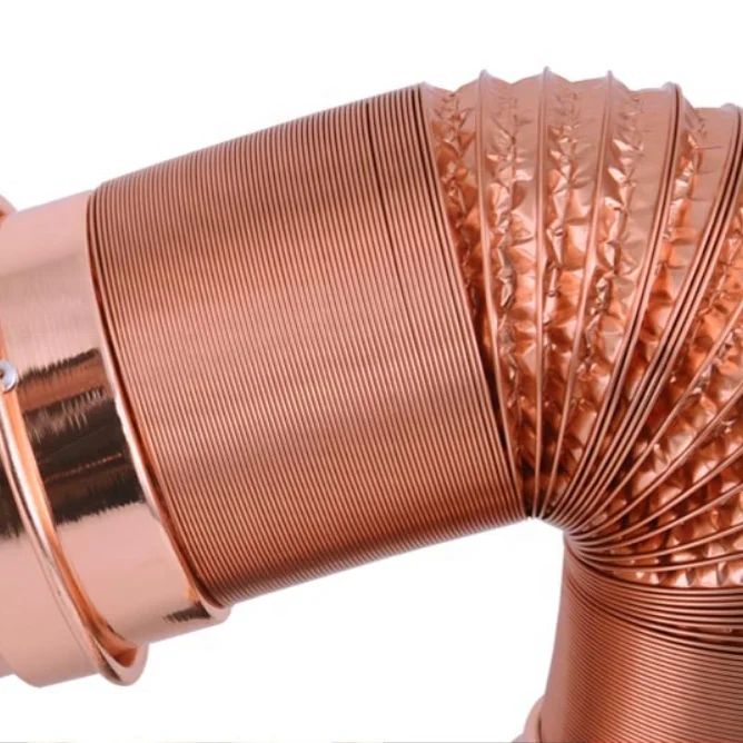 Support Customized Services 8 Inches Double Layer Flexible Aluminum Foil Hose Air Duct Smoke Pipe