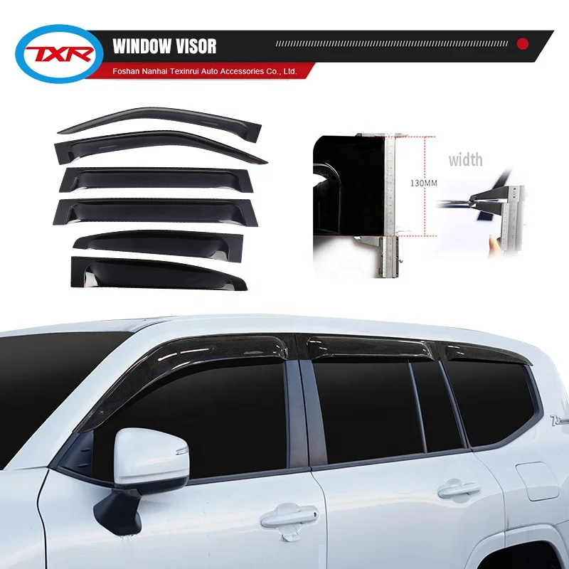 Car Vent Visor Window Deflectors Sun Door Visor Rain Shield  Auto Exterior Accessories for TOYOTA Land Cruiser LC300 2021- 2022-