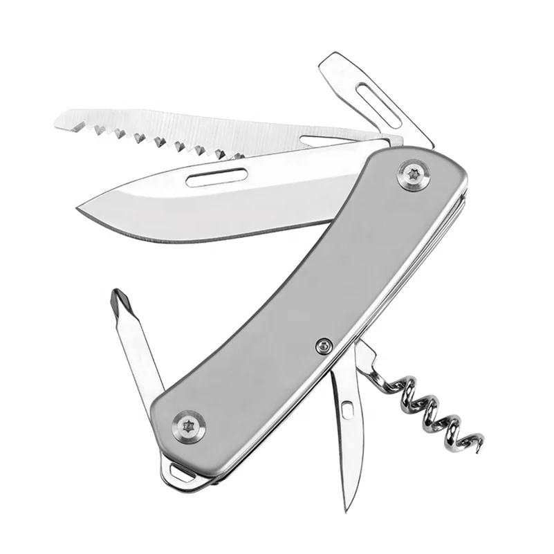 Multi Function Tool 9 in 1 Stainless Steel Swiss Folding Knife