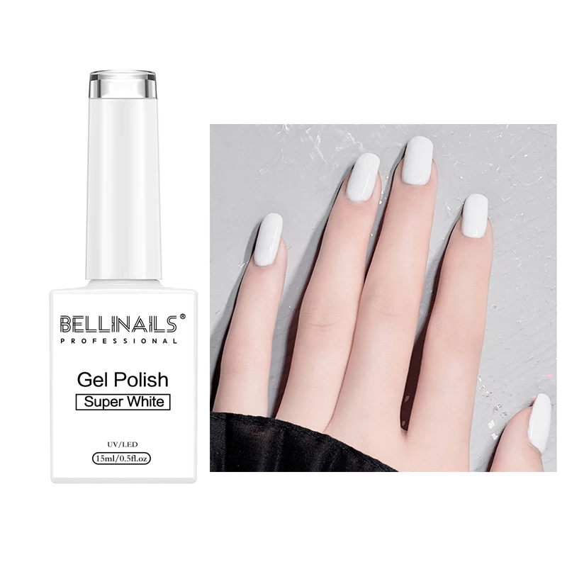 Bellinails Chinese Factory Private Custom Uv Nail Gel Private Label Painting Super White And Black Nail Art Polish
