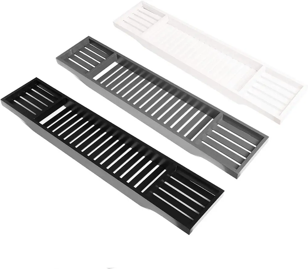 Bamboo Large Long Slatted Bathtub Tray and Caddy