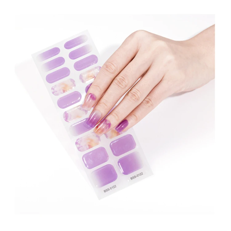 Made In China beautiful in colors polish gel nail stickers uv lamp required without uv light