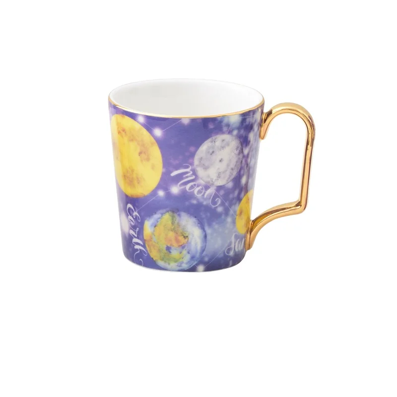 
Роскошная керамическая кружка с золотой ручкой, оптовая продажа, фарфоровые кружки, керамические чашки для чая, чашки с золотой каймой и кружки для кофе 