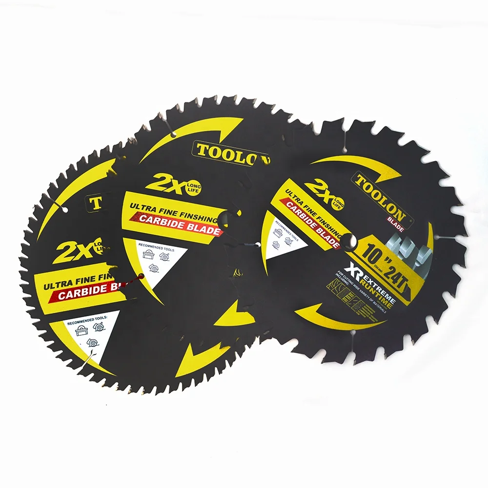 Wood Cutting Blades 10 Inch 24 Teeth TCT Saw Blade Tungsten Carbide Tipped