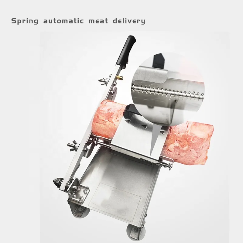 manual model frozen Lamb roll slicer meat cutting machine for small