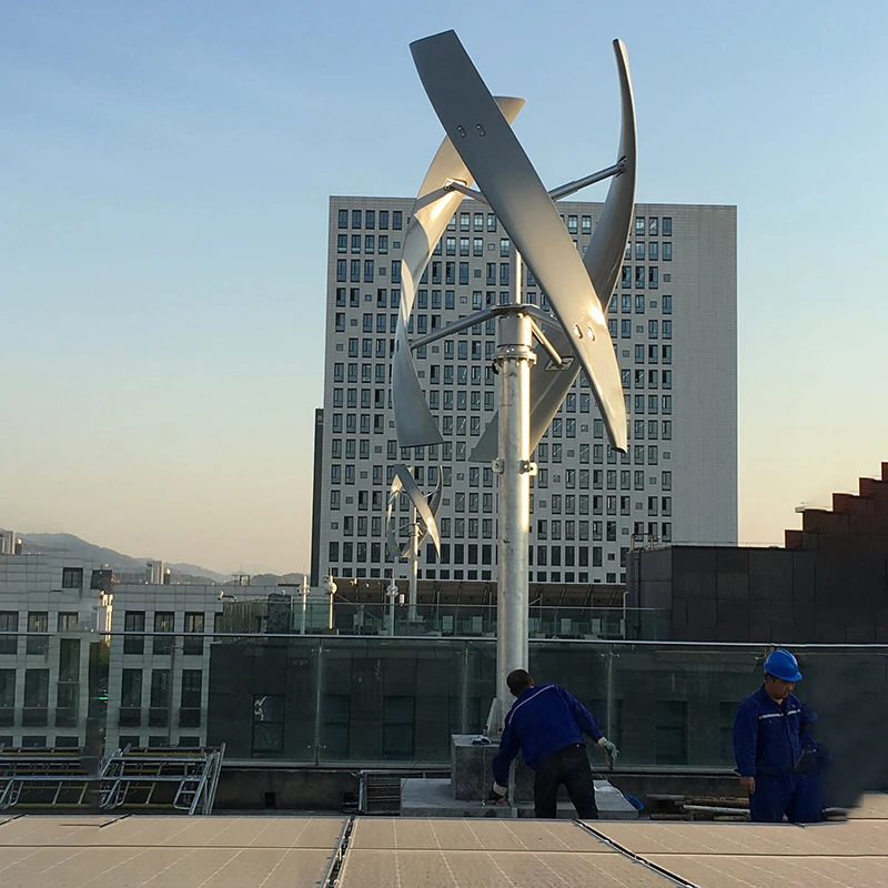 Roof X type grid-connected wind turbine vertical wind turbine 1kw 2kw 3kw 4kw 5kw vertical axis wind turbine 5kw 24V/48V/120V