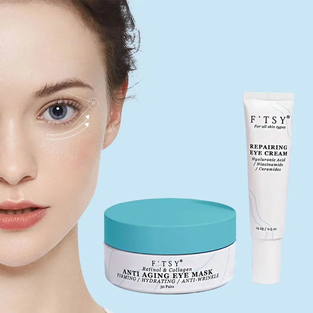 Hot Sale Cosmetic OEM Peptides Collagen Skin Care Cosmetics Products Eye Cream Applicator Eye Mask Aluminum Plastic Tube