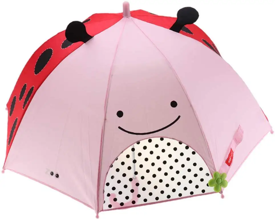 OVIDA With Ears Cartoon Children Customized Photography Lovely Lady Bug Umbrella 3D Animals Kid Umbrella with Logo Print
