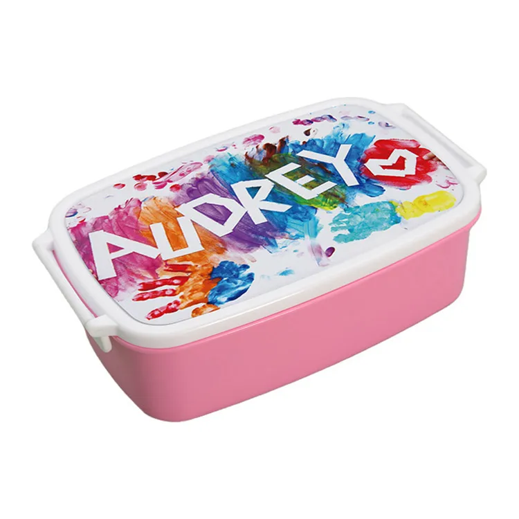 Bpa Free Sublimation Lunch Box Paste Aluminium Sheet Food Grade Plastic Lunch Box 2 Colours Available