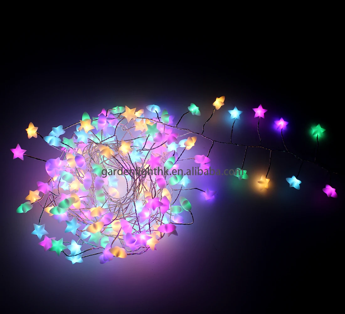 Custom Rainbow LED Frosted Micro Star Copper Wire LED String Lights For Home Party Holiday Christmas Decor