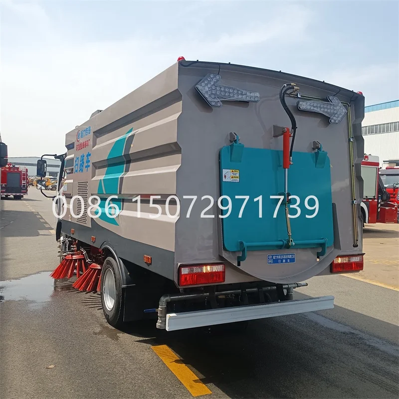 Qualified dongfeng road cleaning truck 4*2 city road cleaning sweeper Trucks 9 cbm road sweeper with 4 brushes