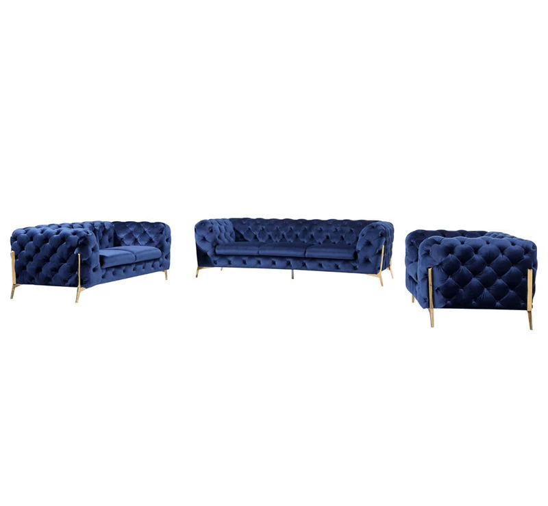  Chesterfield бархата 2-местный