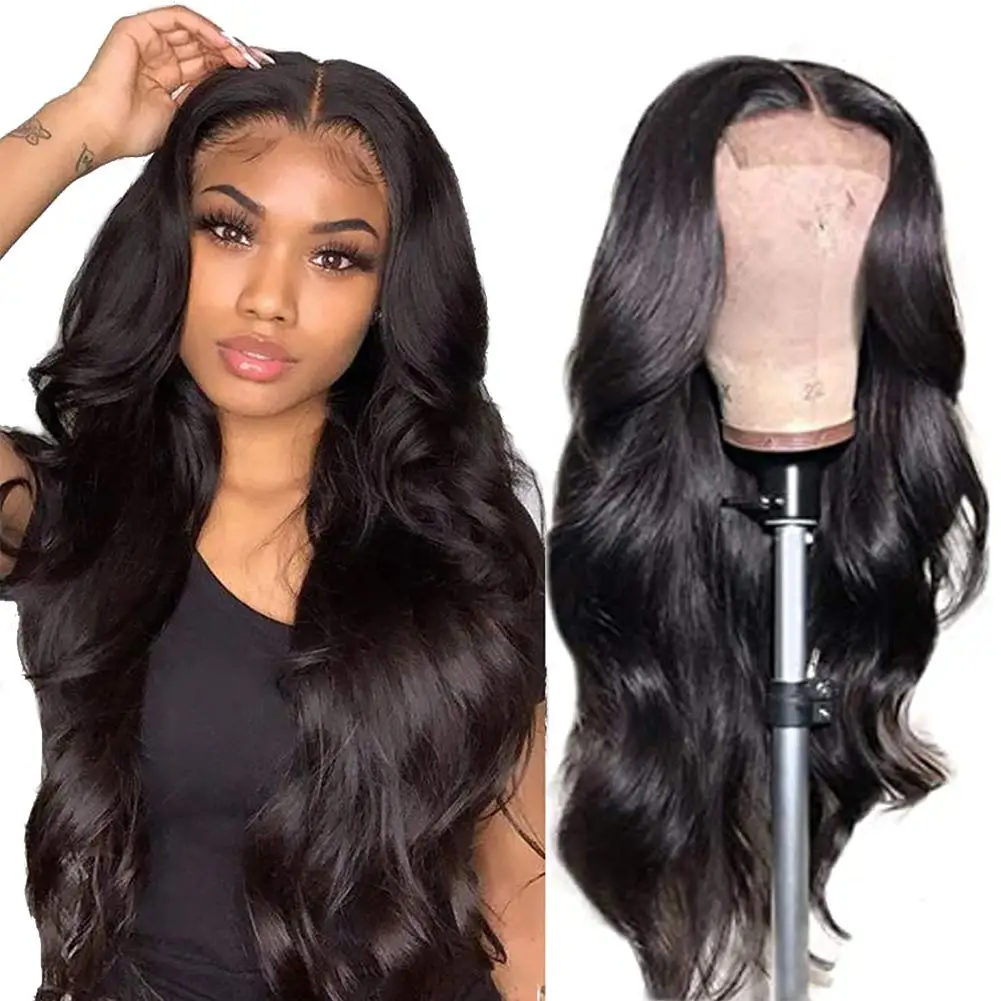 Cheap Wholesale Indian 100% Woman HD Lace Frontal Human Hair Wig Raw Wigs Natural Full Lace Human Hair Wigs for Black Women
